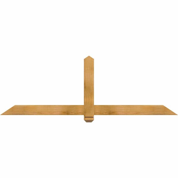 Ekena Millwork Eugene Rough Sawn Timber Gable Bracket, Western Red Cedar, 72"W x 24"H x 2"D x 4"F, 8/12 Pitch GBW072X24X0204EUG00RWR - main